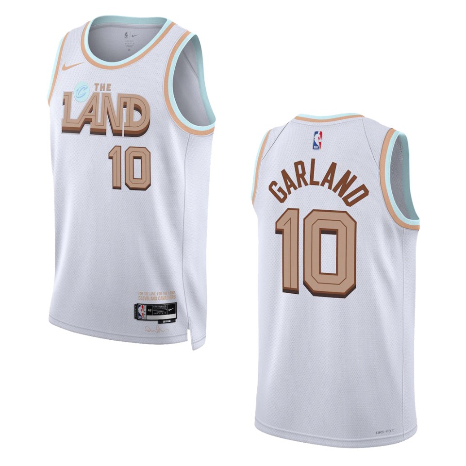 Darius Garland White City Edition 2022-23 Cleveland Cavaliers Swingman Basketball Jersey
