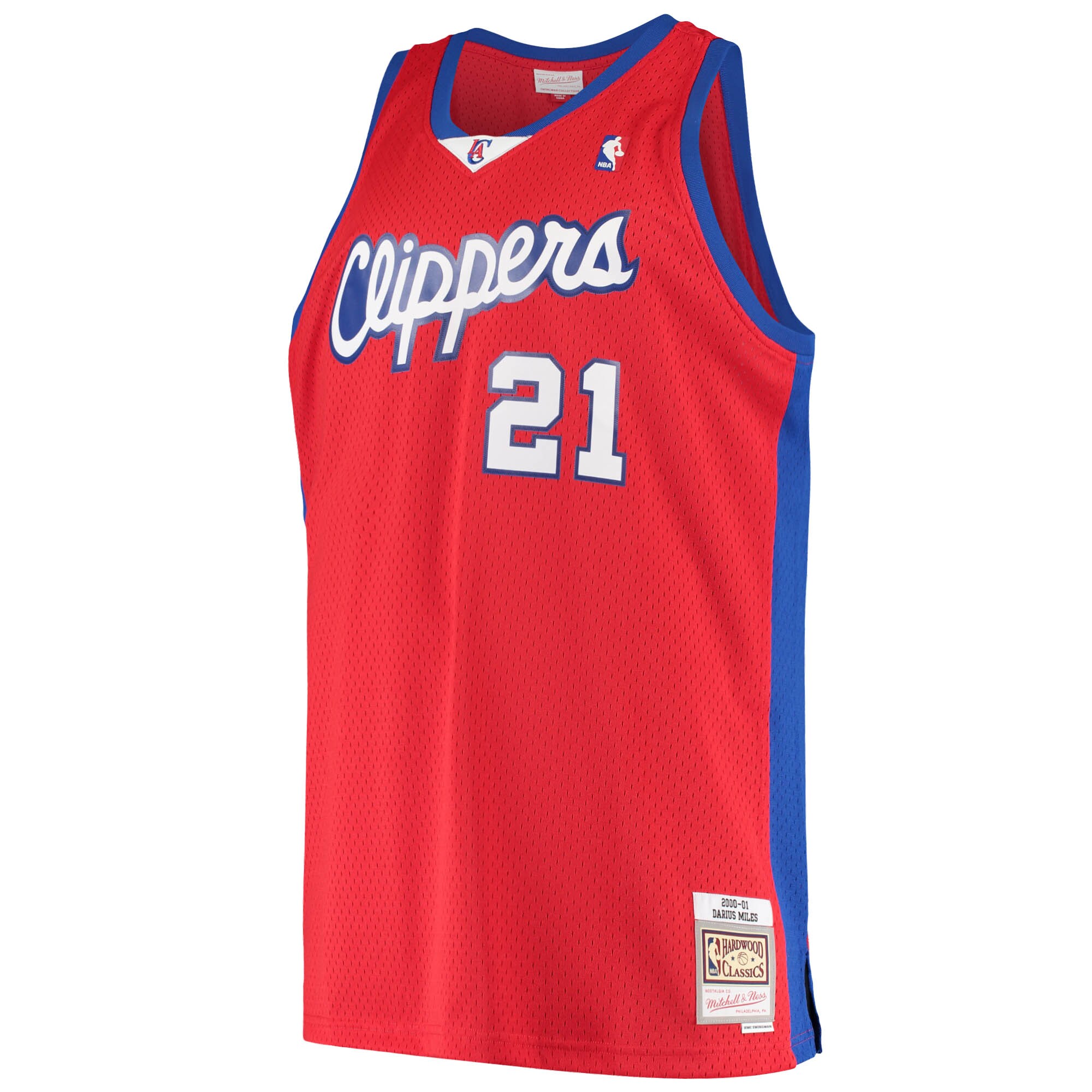 Alternative view of Darius Miles La Clippers Mitchell & Ness Hardwood Classics Swingman Jersey - Red