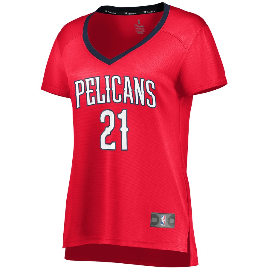 Alternative view of Darius Miller New Orleans Pelicans Fanatics Branded Women's Fast Break Player Replica Basketball Jersey - Statement Edition - Red