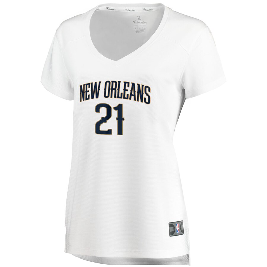 Alternative view of Darius Miller New Orleans Pelicans Fanatics Branded Women's Fast Break Replica Basketball Jersey - Association Edition - White