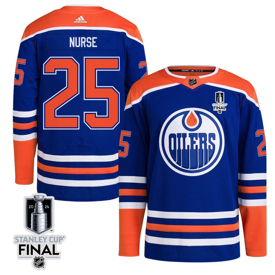 Darnell Nurse 25 Edmonton Oilers 2024 STANLEY CUP Final Home Primegreen Hockey Jersey - Men, Royal - JS786 