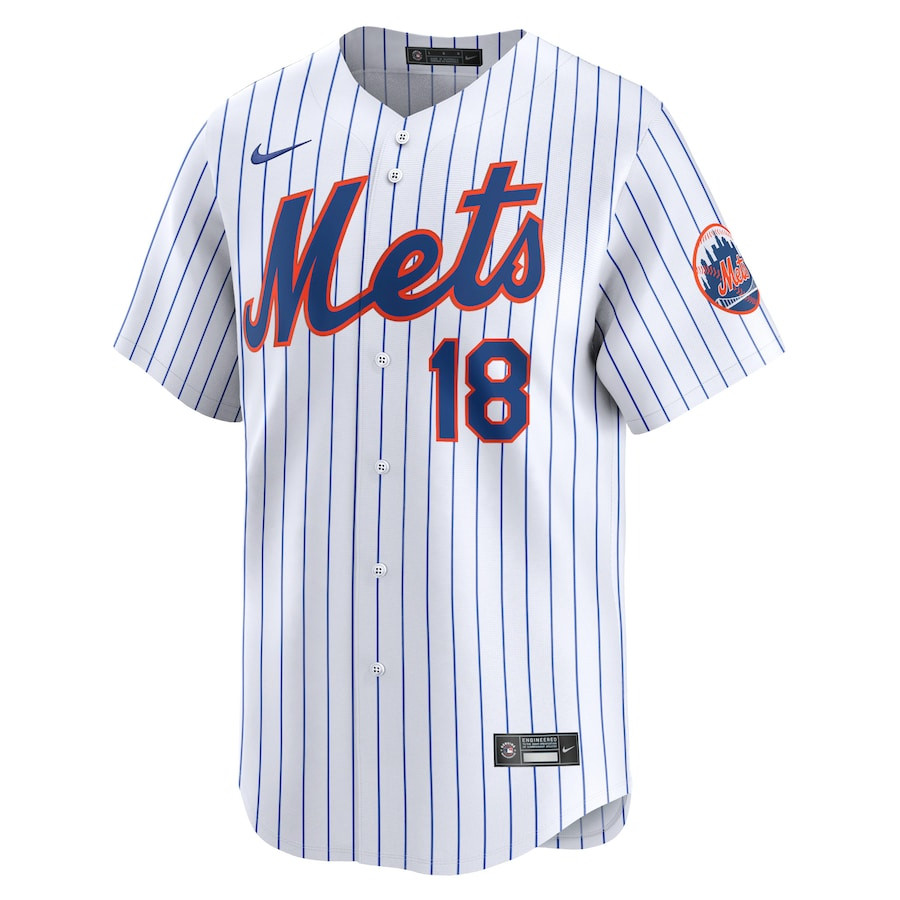 Alternative view of Darryl Strawberry 18 New York Mets Home Limited Player Men Baseball Jersey - White 