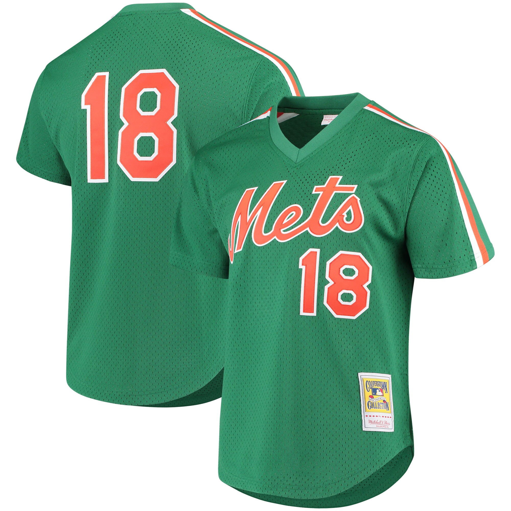Darryl Strawberry New York Mets Mitchell & Ness Cooperstown Mesh Batting Practice Baseball Jersey - Green