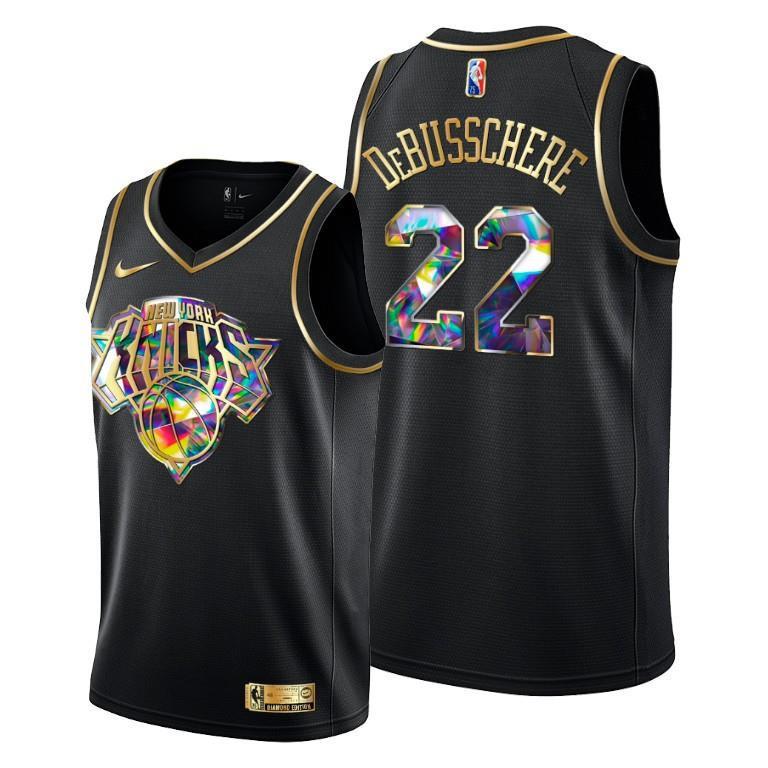 Dave DeBusschere 22 New York Knicks 75th Anniversary Team Black Basketball Jersey - Men - JS533 