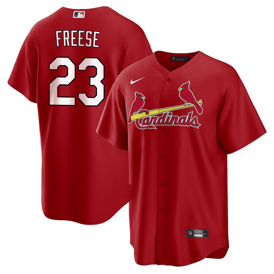 David Freese 23 St. Louis Cardinals Alternate Baseball Jersey - Men Red 