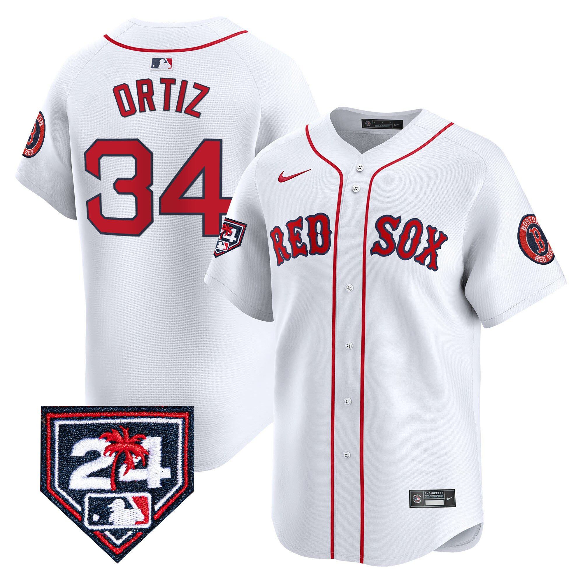 David Ortiz 34 Boston Red Sox 2024 Spring Training Men Jersey - White