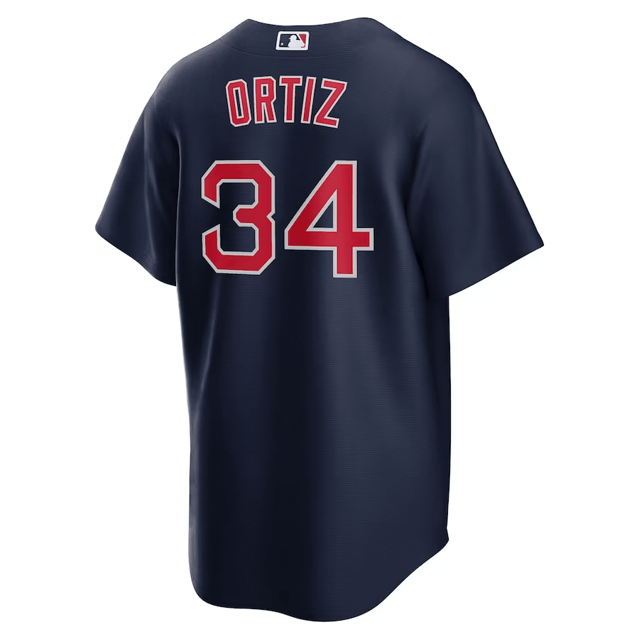 Alternative view of David Ortiz 34 Boston Red Sox Alternate Men Jersey - Navy