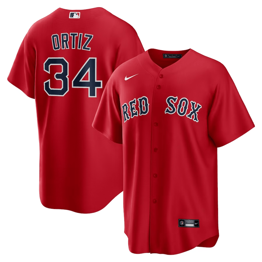 David Ortiz 34 Boston Red Sox Alternate Men Jersey - Red
