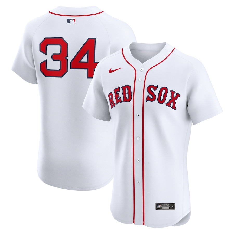 David Ortiz 34 Boston Red Sox Home Elite Men Jersey - White