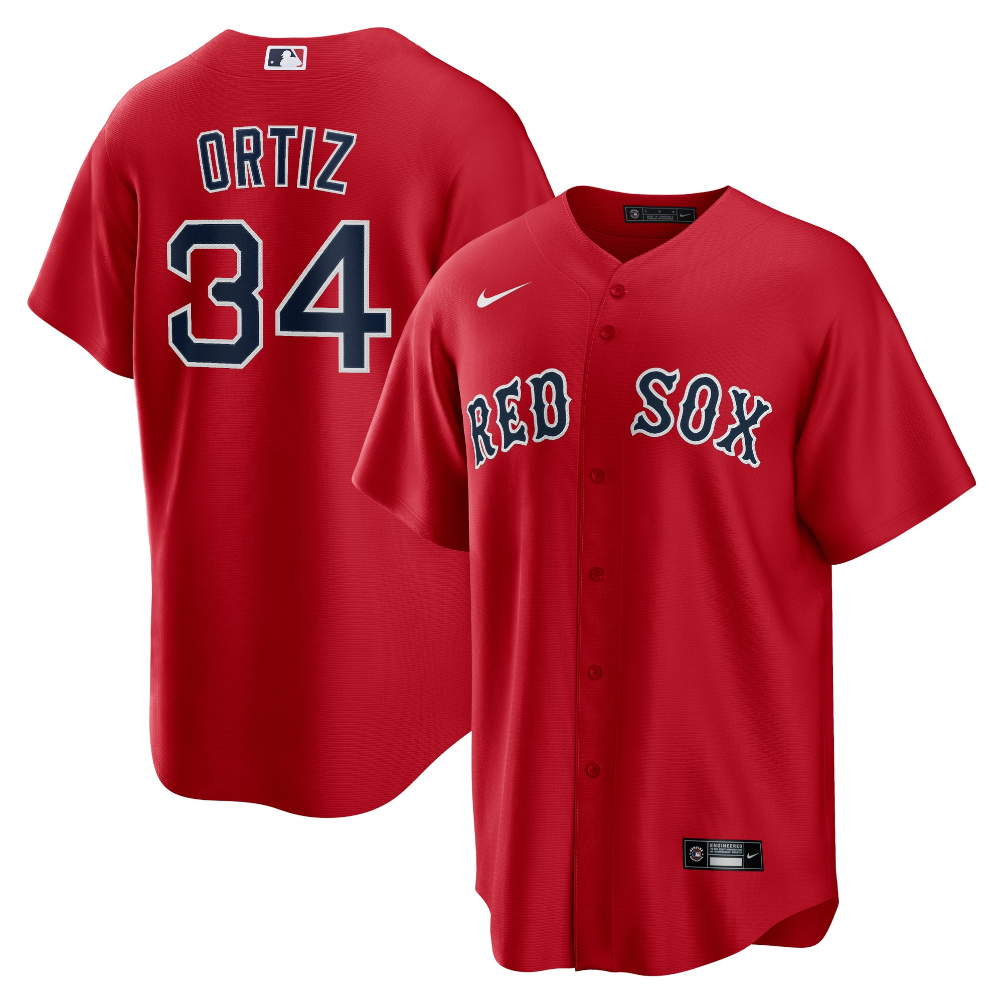 David Ortiz Boston Red Sox Alternate Replica Player Jersey - Red