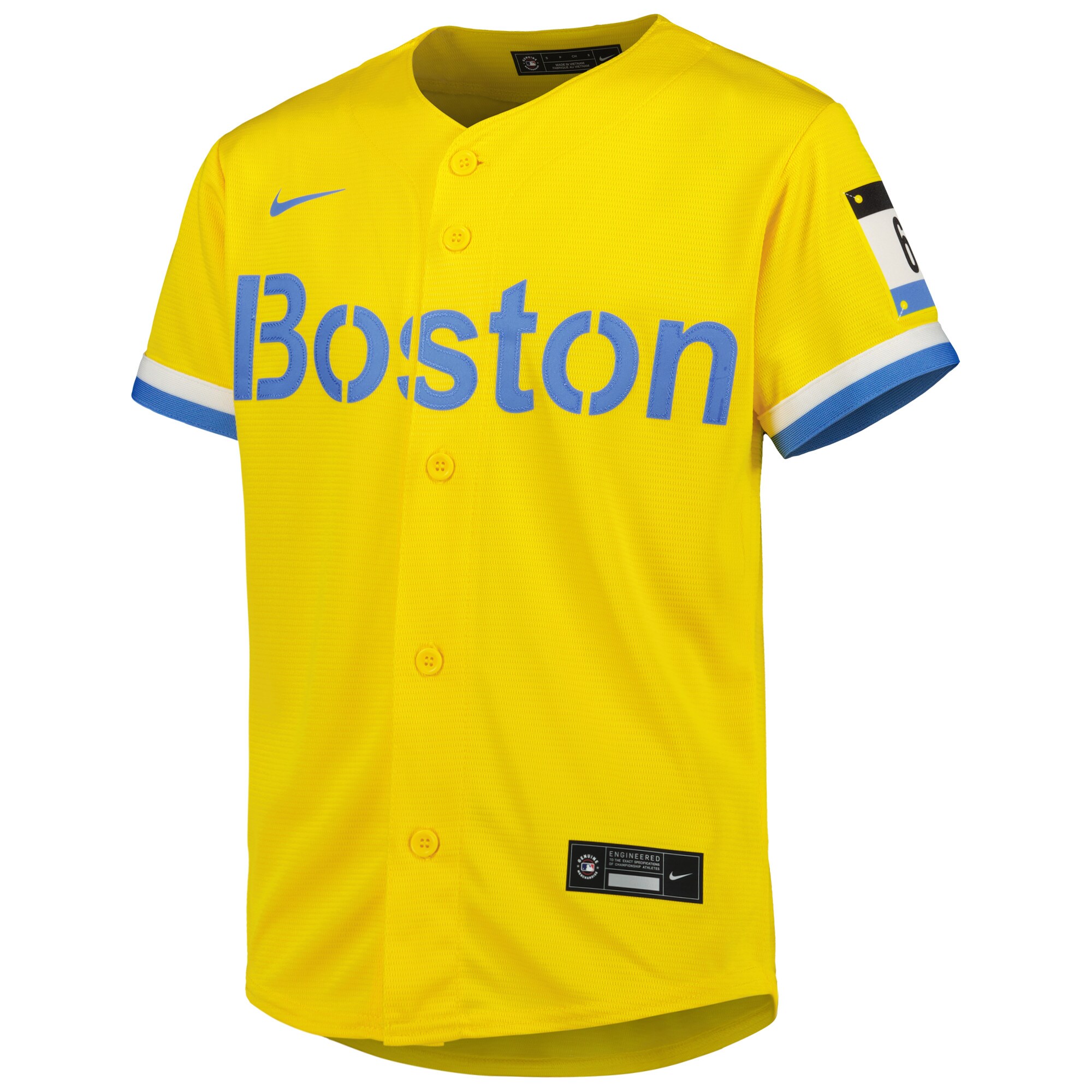 Alternative view of David Ortiz Boston Red Sox Youth City Connect Replica Player Jersey - Gold
