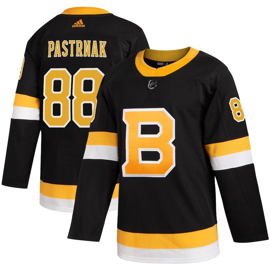 David Pastrnak 88 Boston Bruins Alternate Hockey Jersey - Men, Black - JS214 