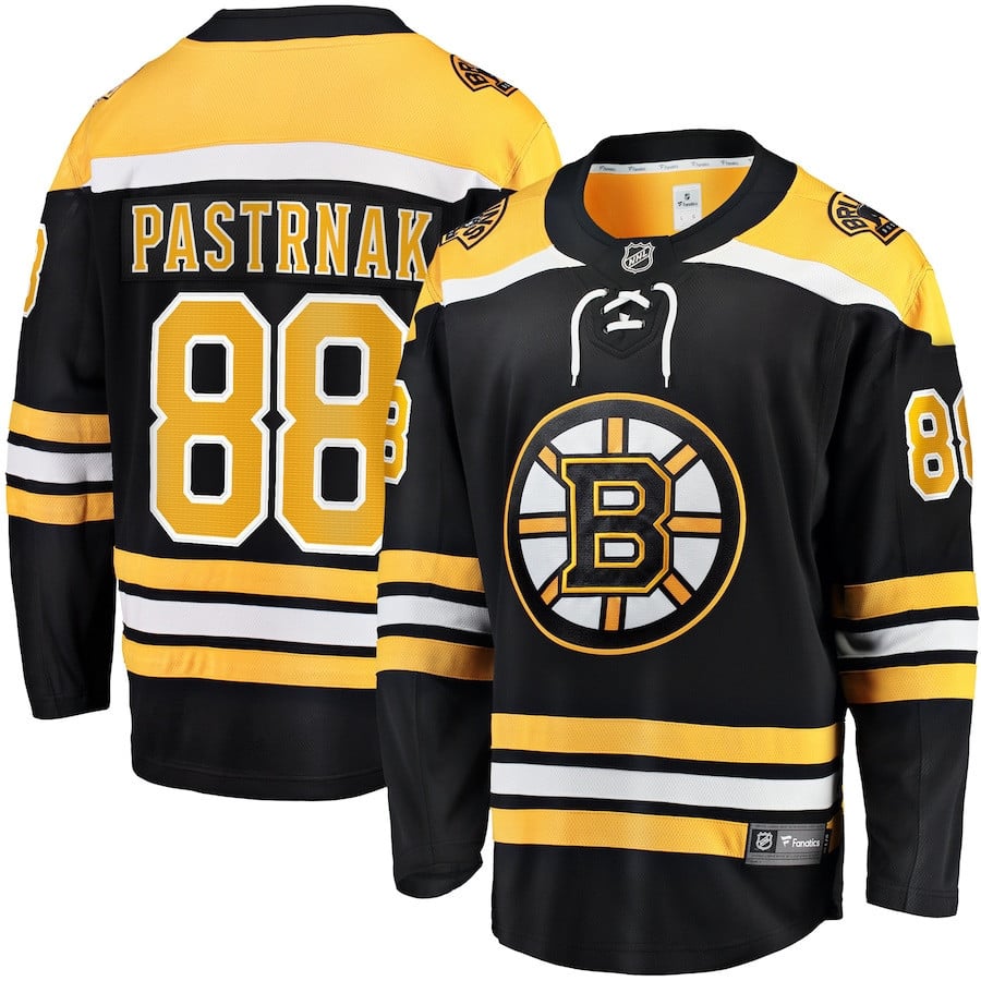 David Pastrnak 88 Boston Bruins Home Breakaway Hockey Jersey - Black - JS531 