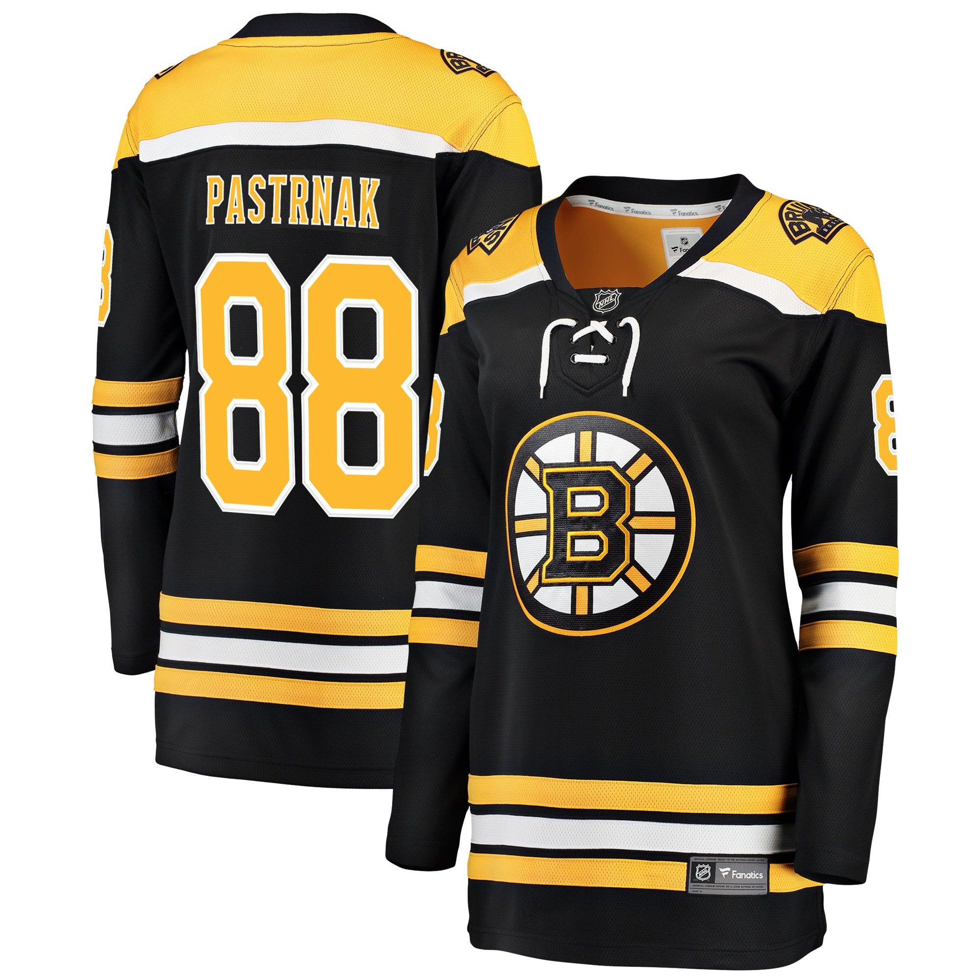 David Pastrnak 88 Boston Bruins Home Breakaway Hockey Jersey - Women, Black - JS974 