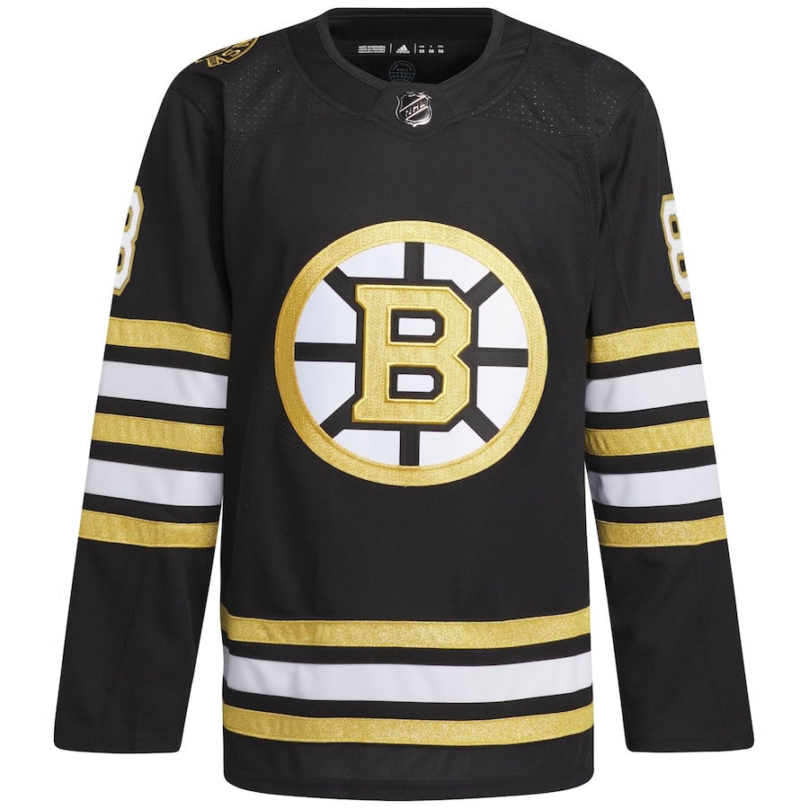 Alternative view of David Pastrnak 88 Boston Bruins Primegreen Men Hockey Jersey - Black - JS591 