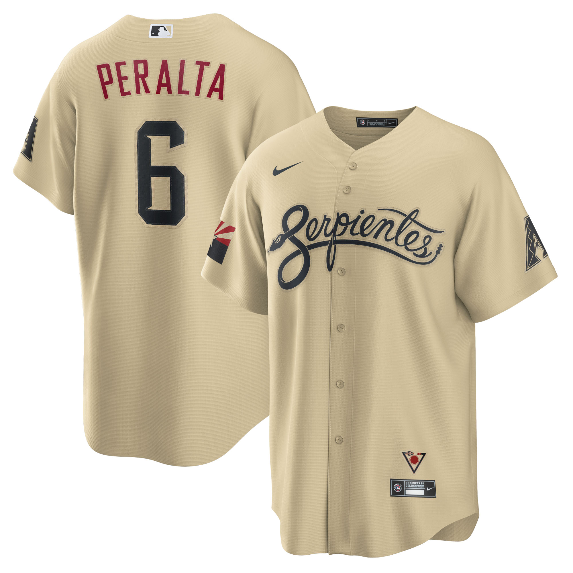 David Peralta Arizona Diamondbacks 2021 City Connect Replica Player Jersey - Gold