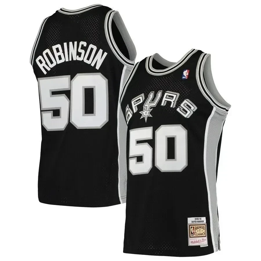 David Robinson San Antonio Spurs Mitchell & Ness Hardwood Classics 1998-99 Swingman Basketball Jersey - Black - JS666 