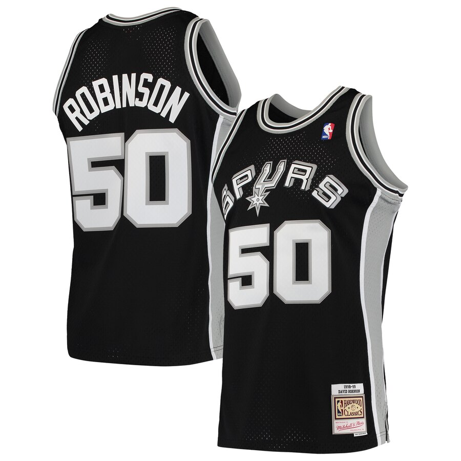 David Robinson San Antonio Spurs Mitchell & Ness Hardwood Classics 1998-99 Swingman Basketball Jersey – Black – Jsfangear Basketball Jersey Store