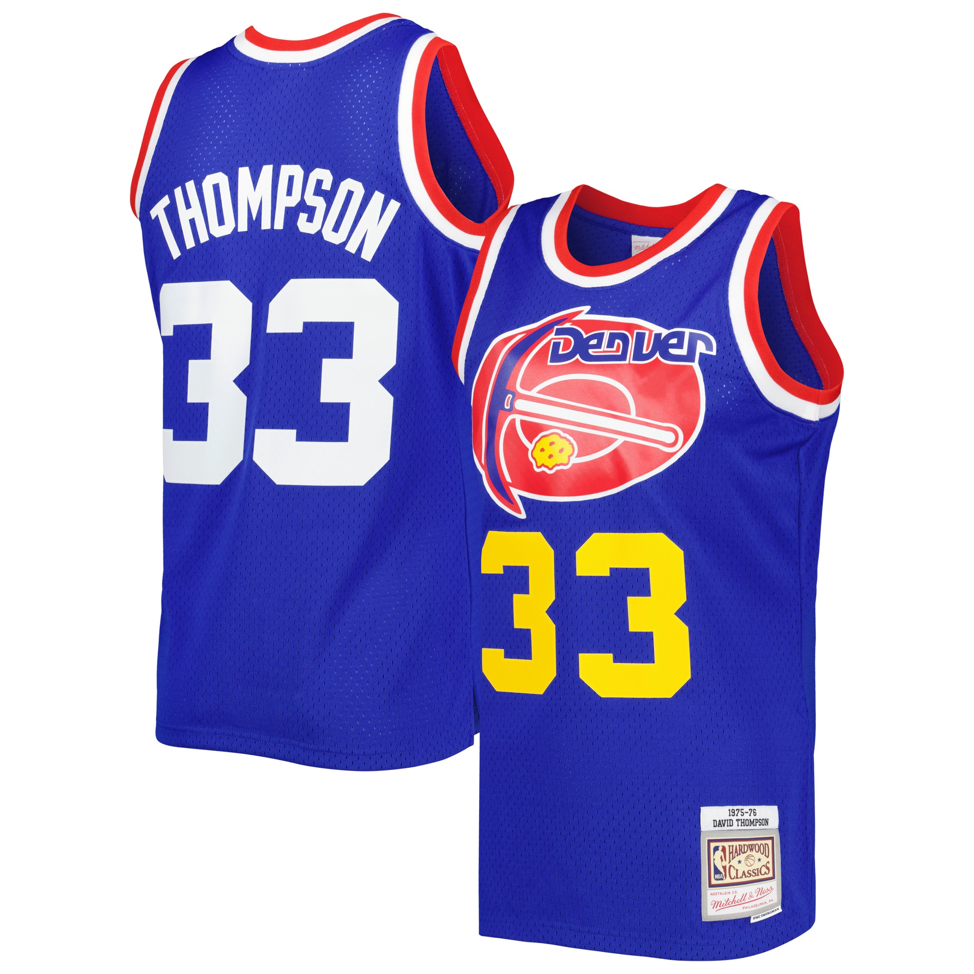 David Thompson Denver Nuggets Mitchell & Ness Hardwood Classics 1975/76 Swingman Basketball Jersey - Royal