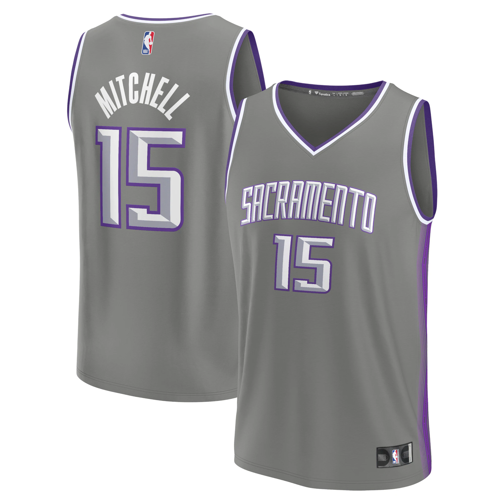 Davion Mitchell Sacramento Kings Fanatics Branded 2022/23 Fastbreak Basketball Jersey - City Edition - Gray