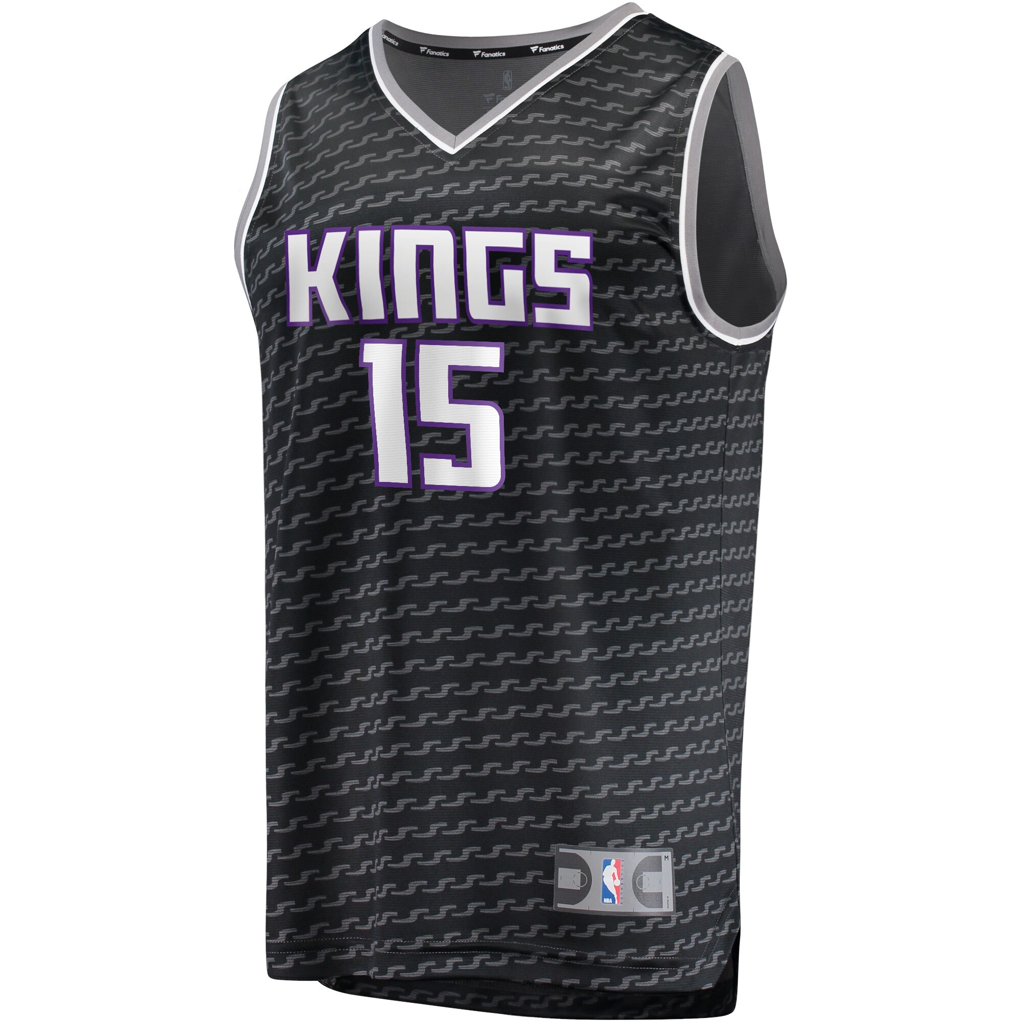 Alternative view of Davion Mitchell Sacramento Kings Fanatics Fast Break Replica Player Basketball Jersey - Statement Edition - Black