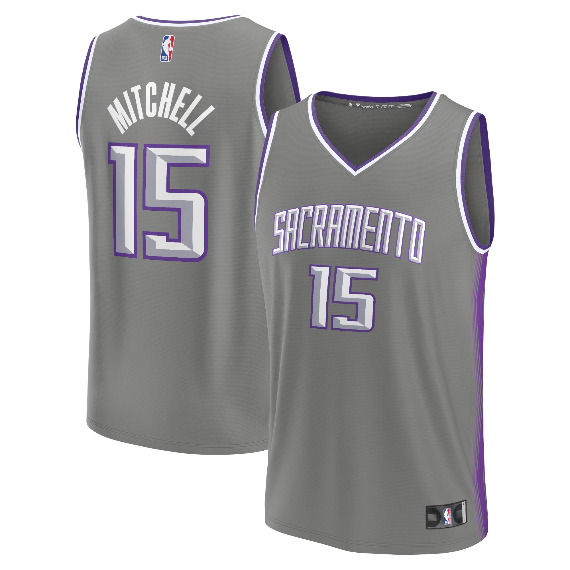 Davion Mitchell Sacramento Kings Fanatics Fastbreak Basketball Jersey - City Edition - Gray