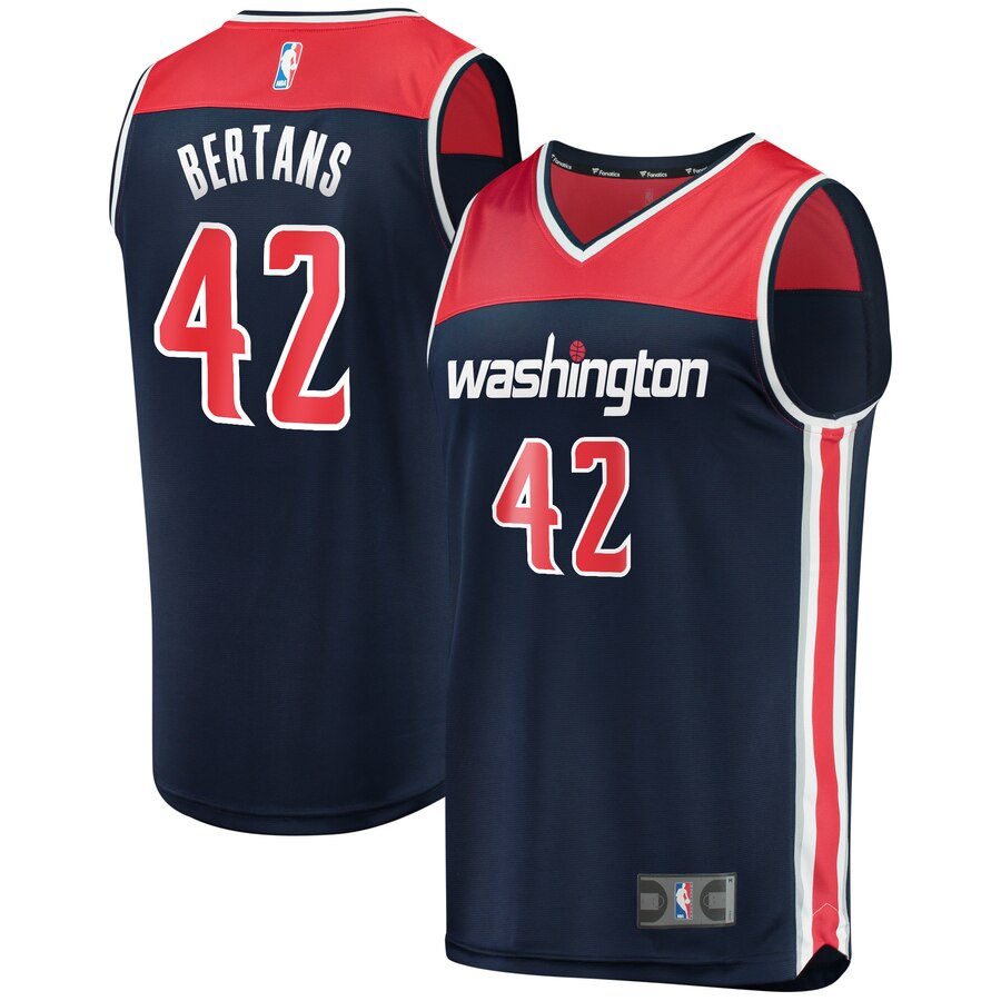 Davis Bertans Washington Wizards Fanatics Branded Fast Break Replica Player Basketball Jersey Navy - Statement Edition