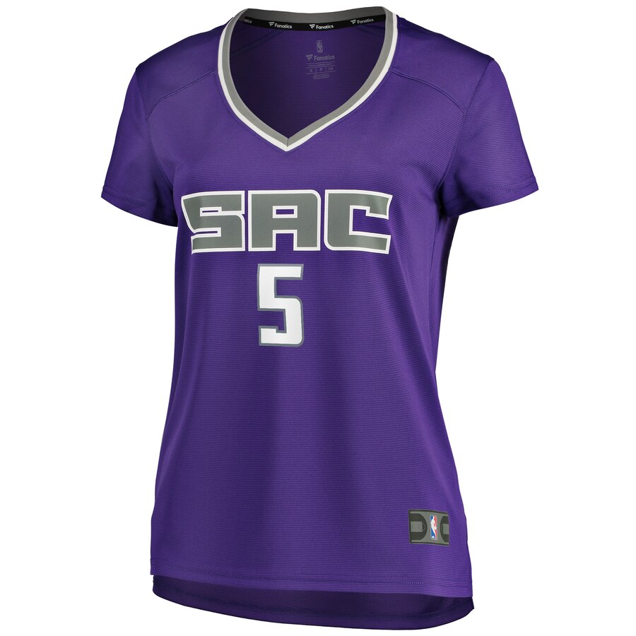 Alternative view of De'aaron Fox Sacramento Kings Fanatics Branded Women's Fast Break Player Replica Basketball Jersey - Icon Edition - Purple