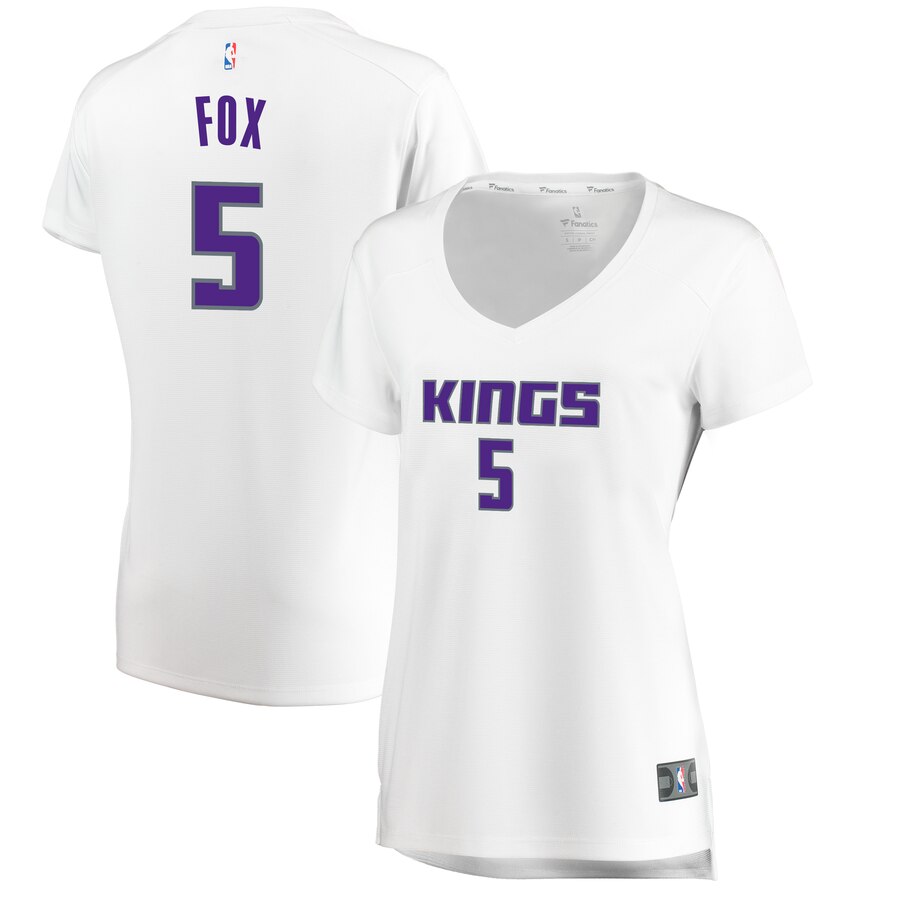 De'aaron Fox Sacramento Kings Fanatics Branded Women's Fast Break Replica Basketball Jersey - Association Edition - White
