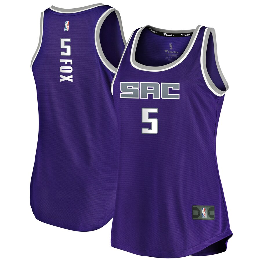 De'aaron Fox Sacramento Kings Fanatics Branded Women's Fast Break Tank Basketball Jersey - Icon Edition - Purple