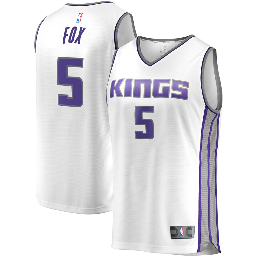 De'aaron Fox Sacramento Kings Fanatics Branded Youth Fast Break Player Replica Basketball Jersey - Association Edition - White