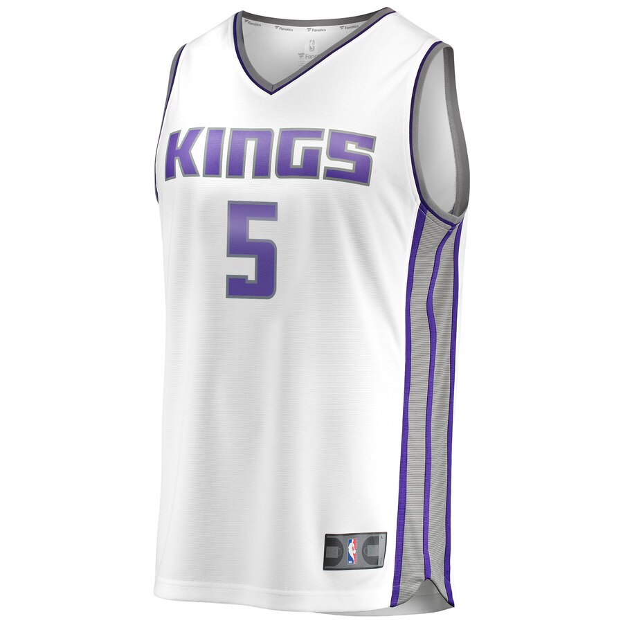 Alternative view of De'aaron Fox Sacramento Kings Fanatics Branded Youth Fast Break Replica Basketball Jersey - Association Edition - White