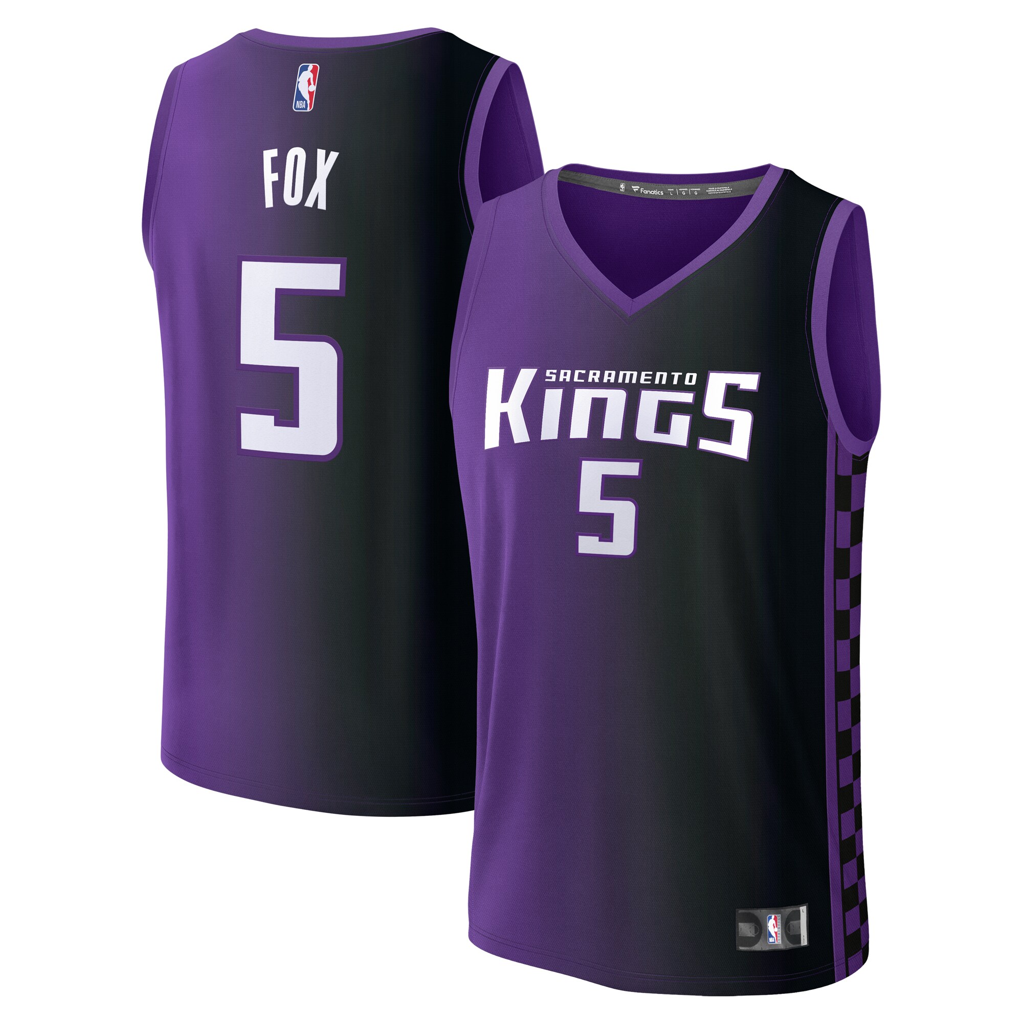 De'aaron Fox Sacramento Kings Fanatics Fast Break Replica Player Basketball Jersey - Statement Edition - Purple