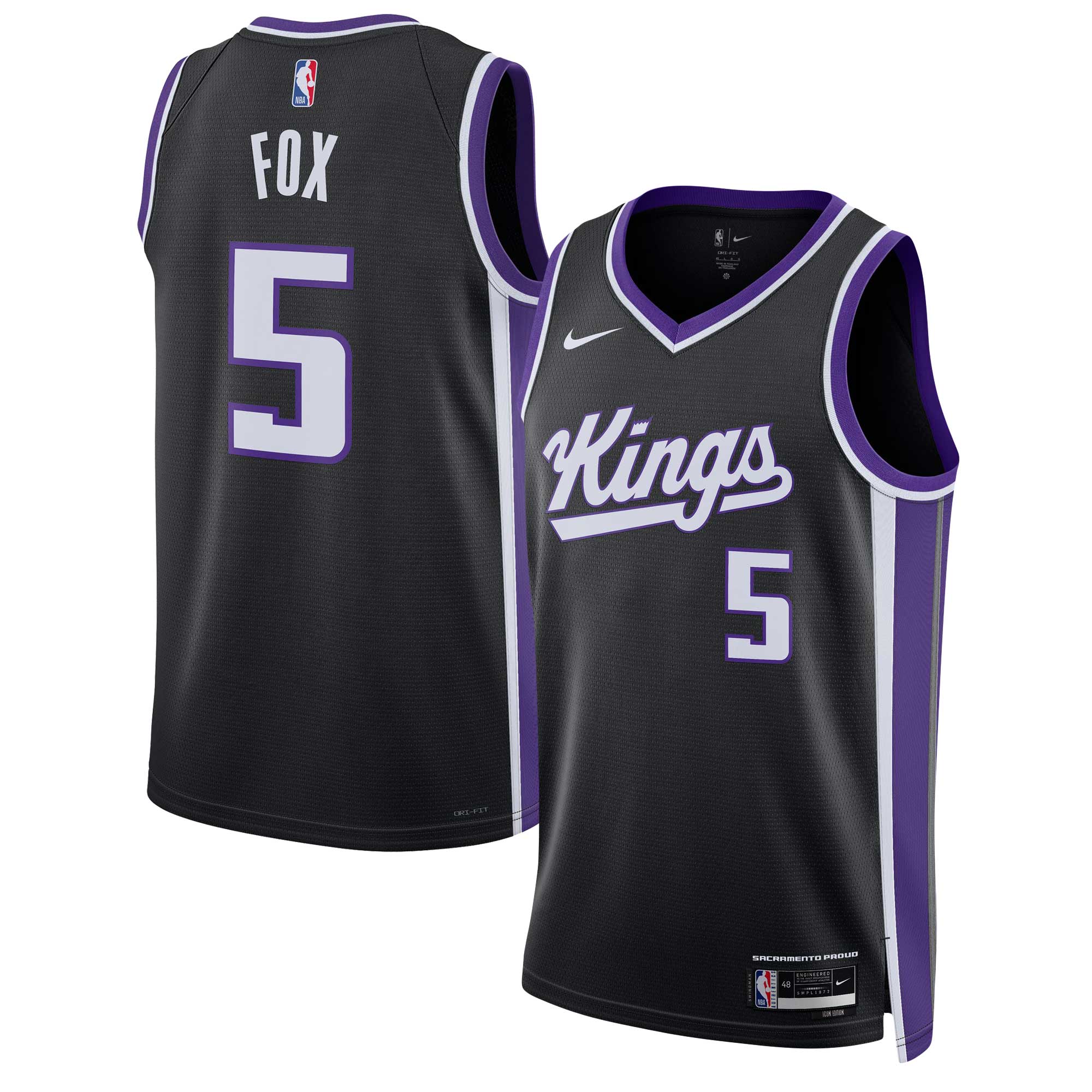 De'aaron Fox Sacramento Kings Unisex Swingman Basketball Jersey - Association Edition - White