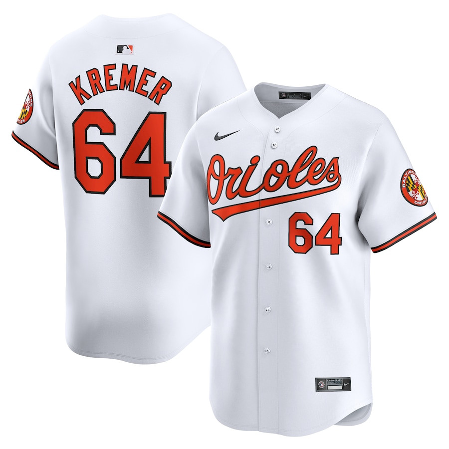 Dean Kremer 64 Baltimore Orioles Home Limited Men Baseball Jersey - White