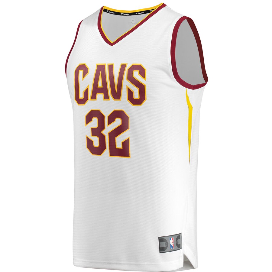 Alternative view of Dean Wade Cleveland Cavaliers Fanatics Branded Fast Break Replica Player Basketball Jersey White - Association Edition