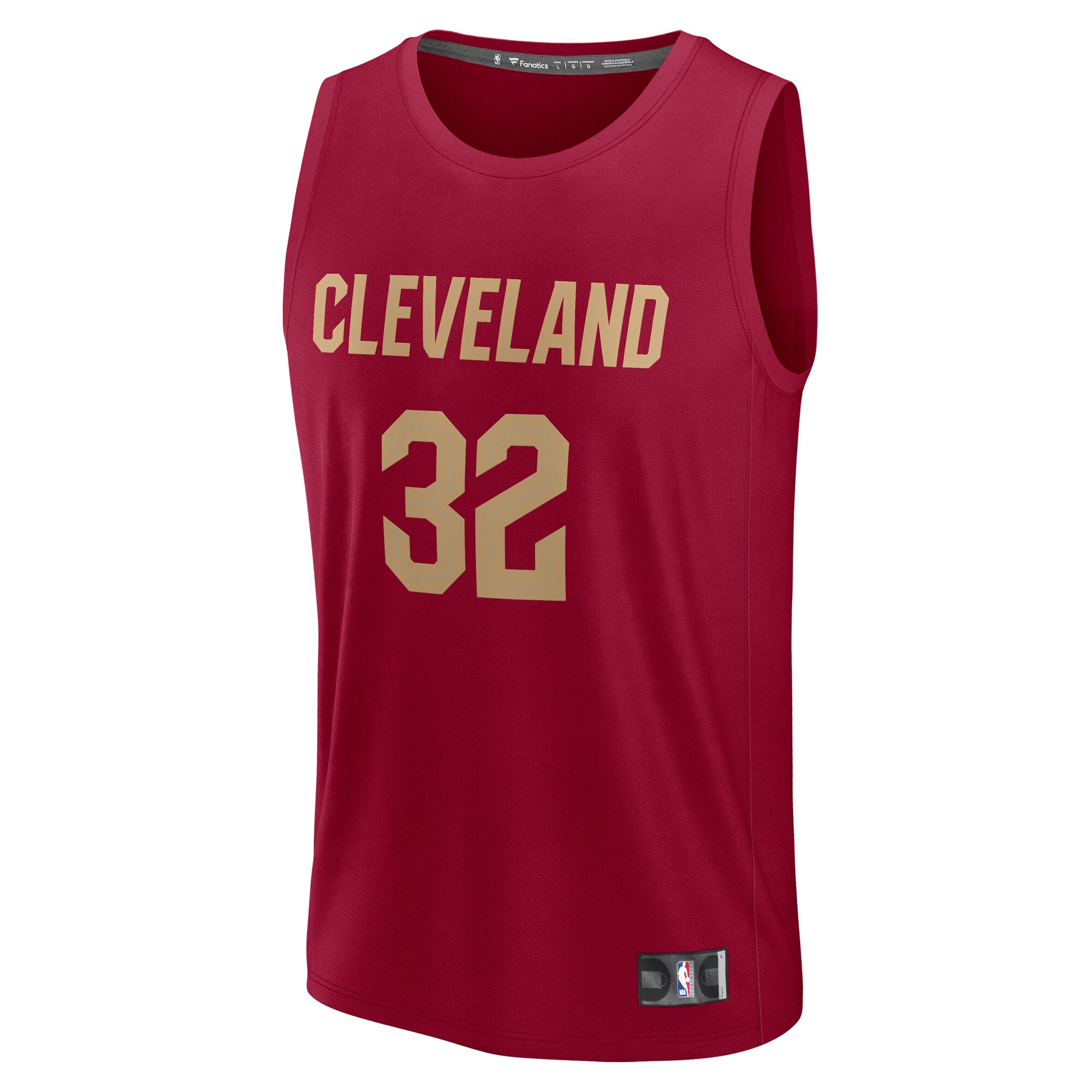 Alternative view of Dean Wade Cleveland Cavaliers Fanatics Fast Break Player Basketball Jersey - Icon Edition - Wine
