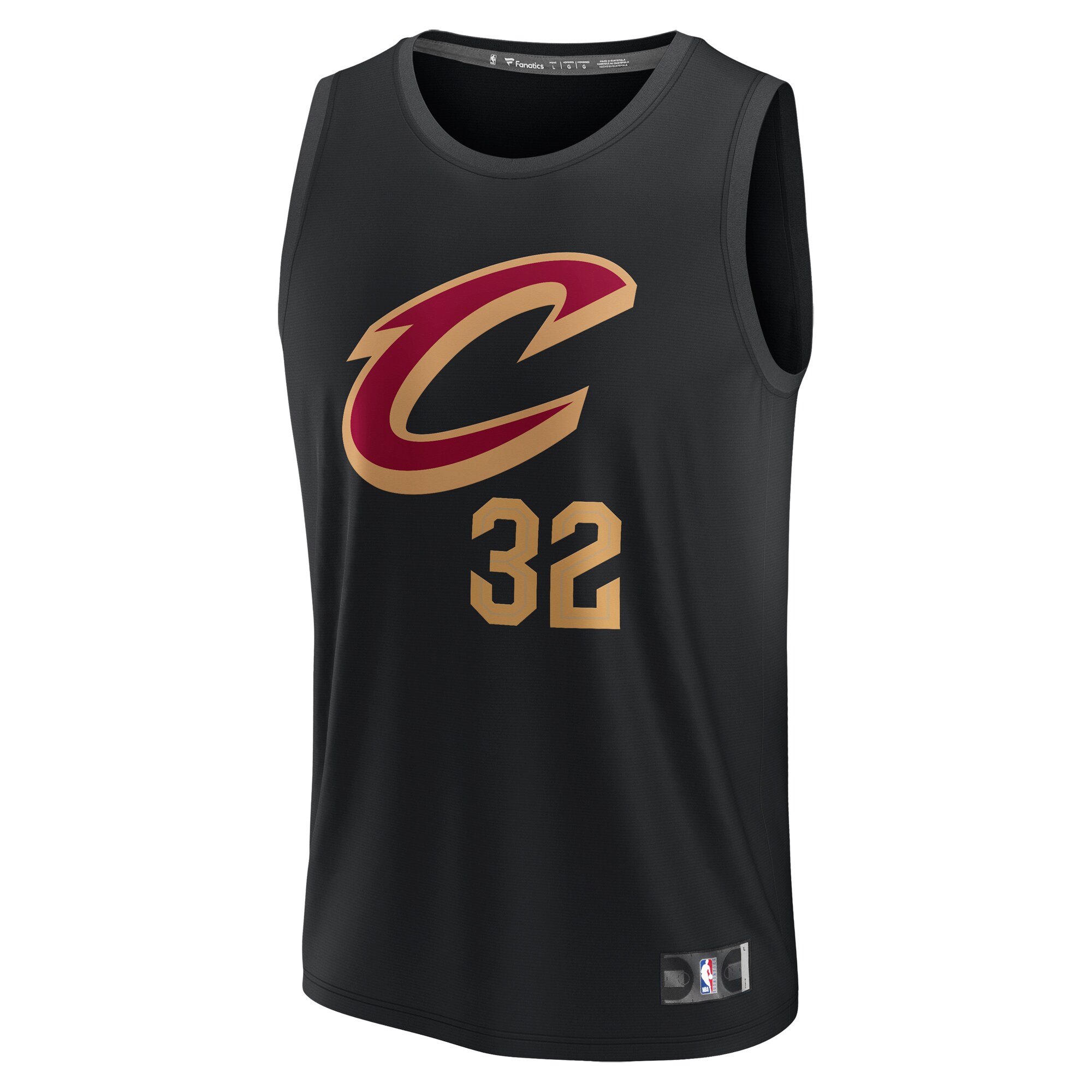 Alternative view of Dean Wade Cleveland Cavaliers Fanatics Youth Fast Break Replica Player Basketball Jersey - Statement Edition - Black