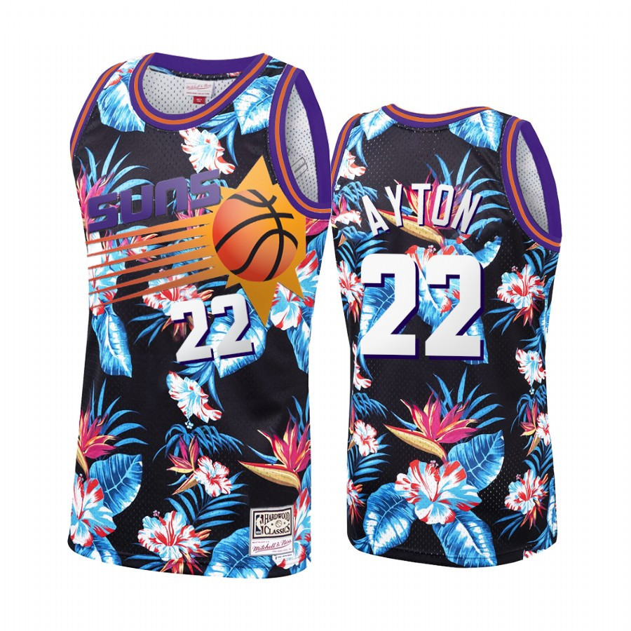 Deandre Ayton 22 Phoenix Suns Black Floral Fashion Basketball Jersey - JS835 