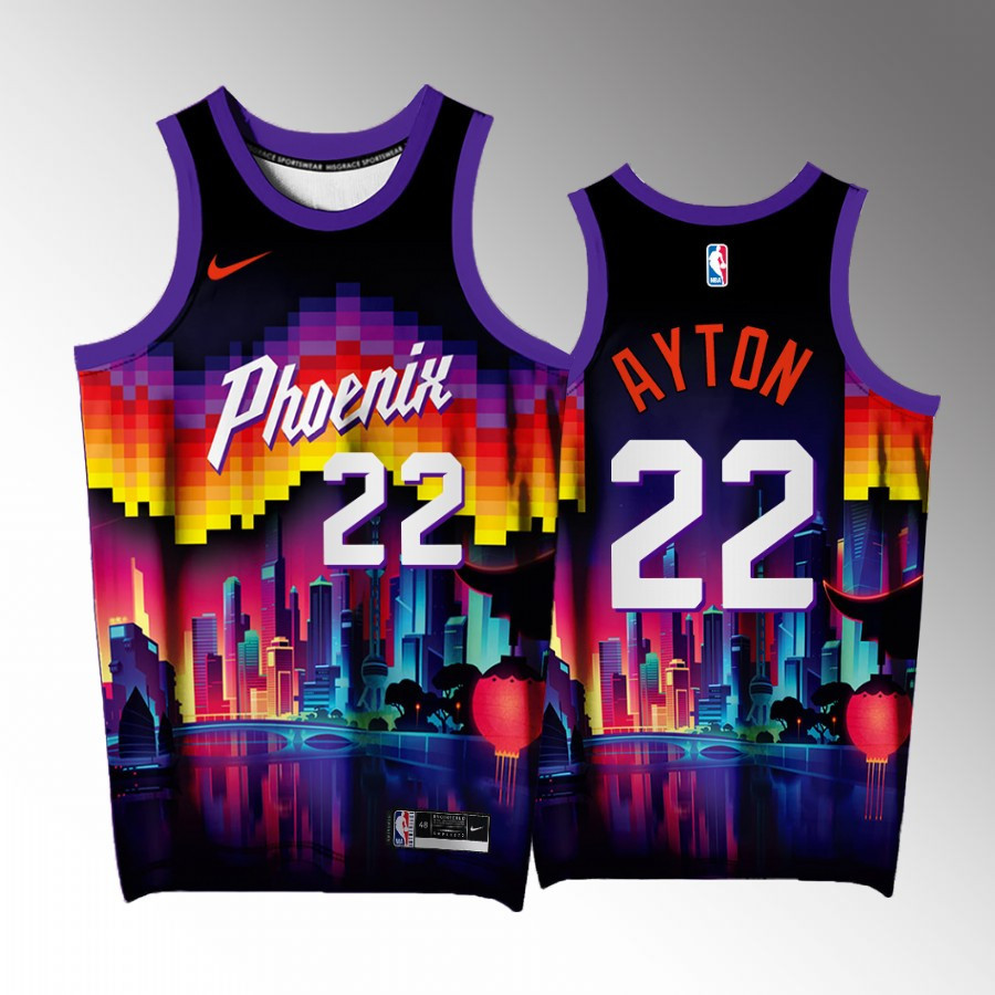 Deandre Ayton 22 Phoenix Suns Purple Basketball Jersey Arizona City Exclusive Edition - JS597 
