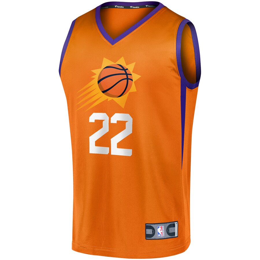 Alternative view of Deandre Ayton Phoenix Suns Fanatics Branded Fast Break Team Replica Basketball Jersey Orange – Statement Edition