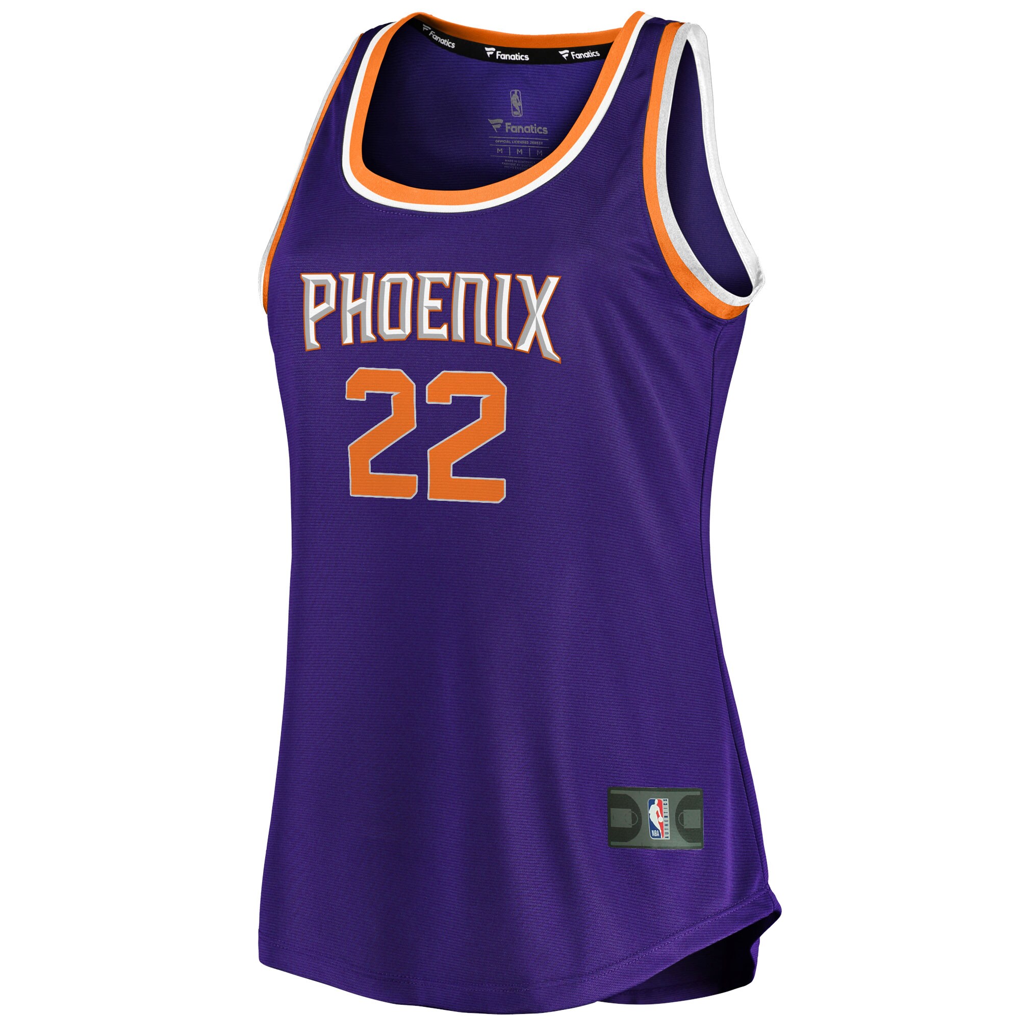 Alternative view of Deandre Ayton Phoenix Suns Fanatics Women's Fast Break Tank Basketball Jersey - Icon Edition - Purple