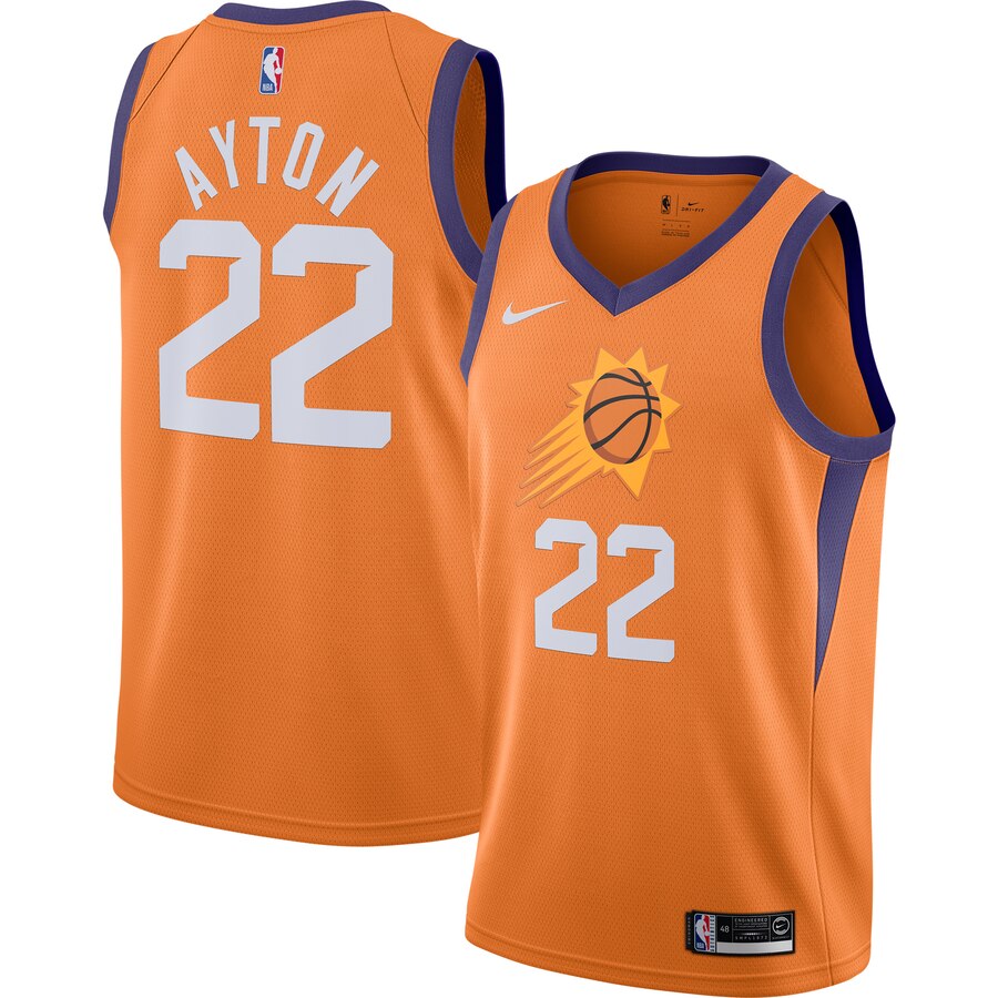 Deandre Ayton Phoenix Suns Finished Swingman Basketball Jersey Orange - Statement Edition
