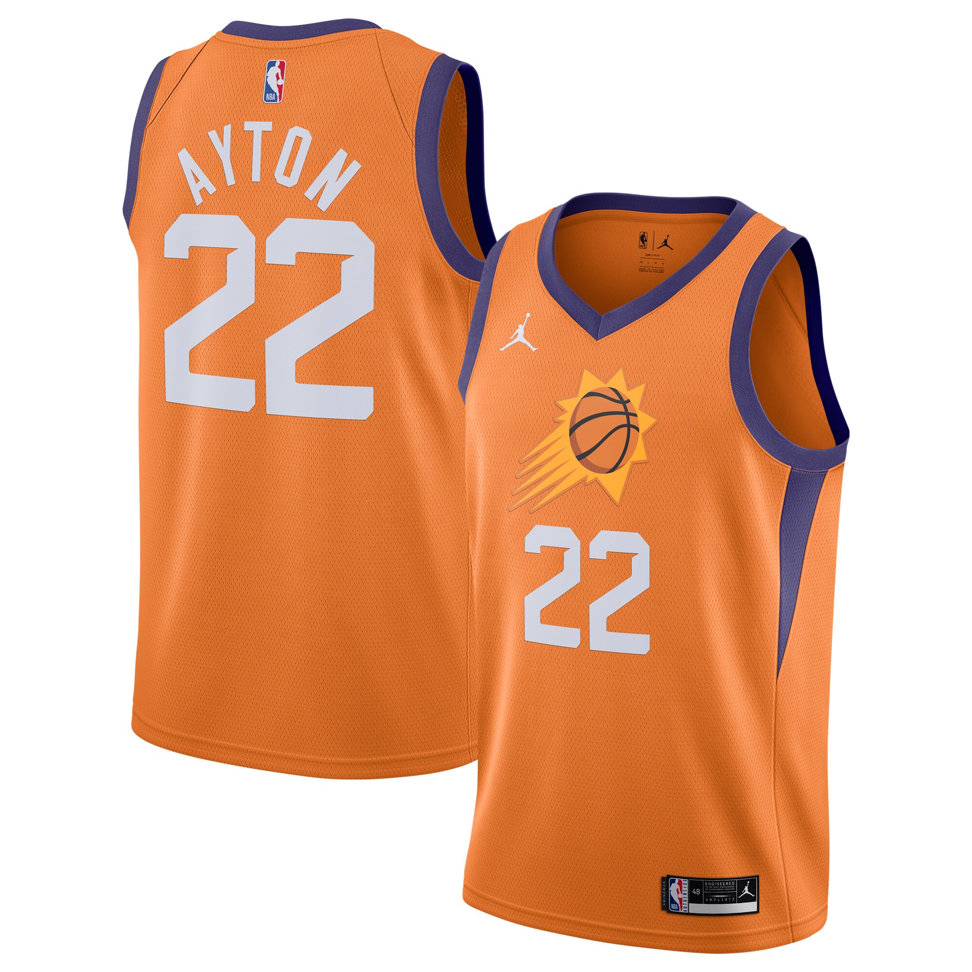 Deandre Ayton Phoenix Suns Jordan Brand 2020/21 Swingman Basketball Jersey – Statement Edition – Orange