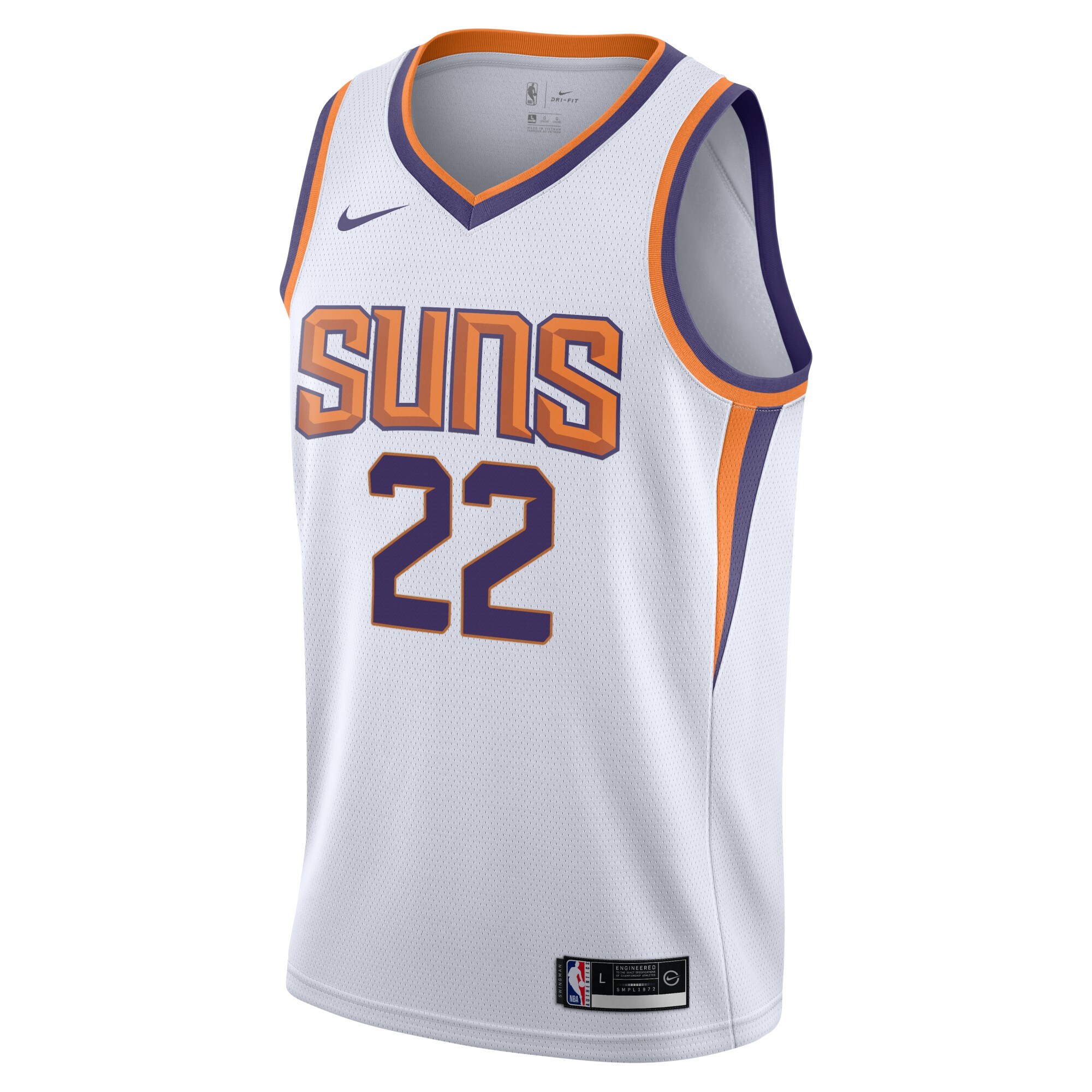 Alternative view of Deandre Ayton Phoenix Suns Youth Swingman Basketball Jersey - Association Edition - White