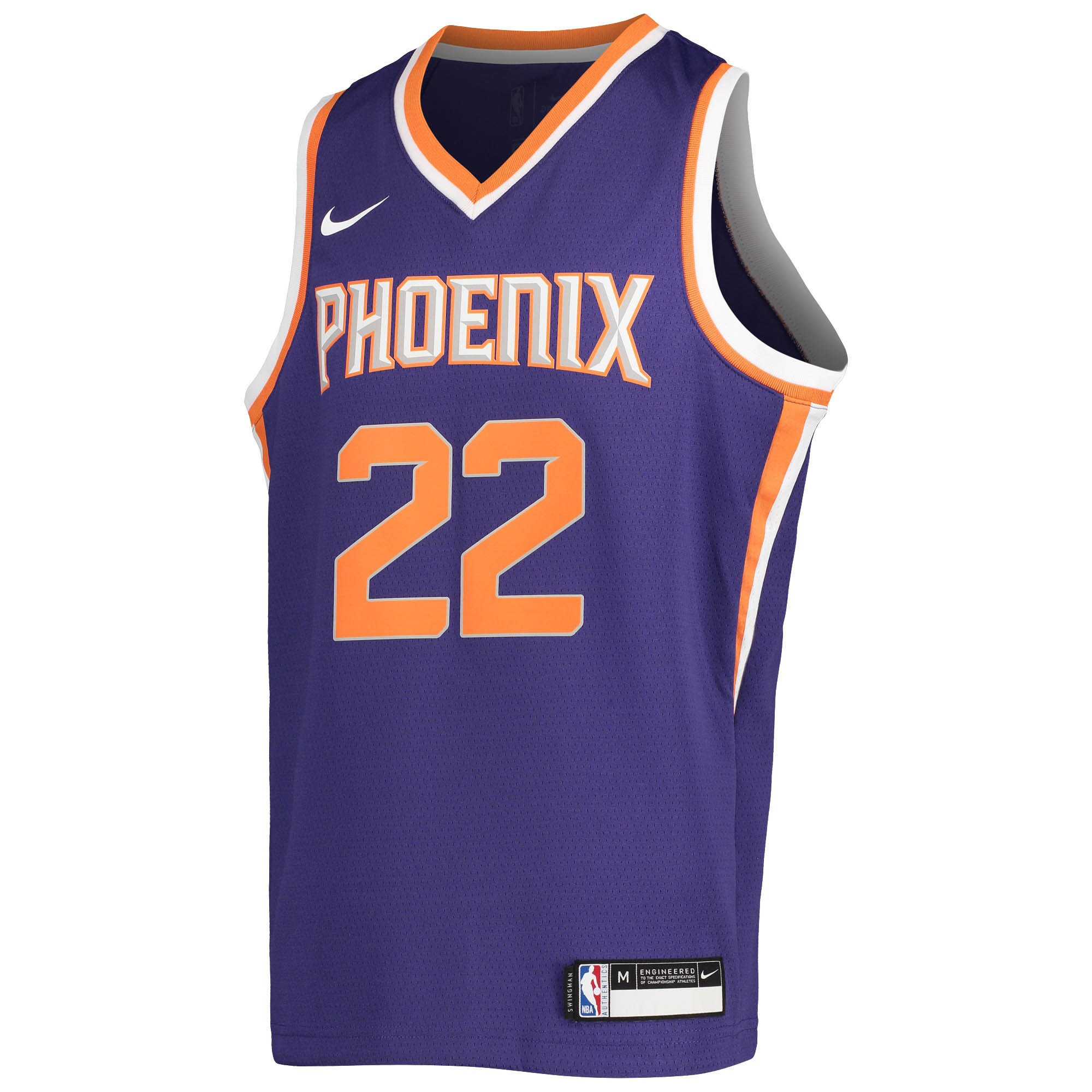 Alternative view of Deandre Ayton Phoenix Suns Youth Swingman Basketball Jersey - Icon Edition - Purple