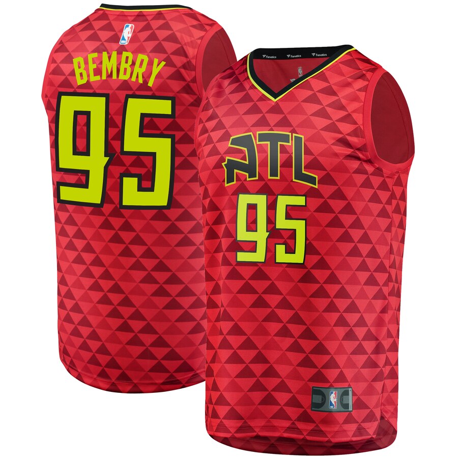 Deandre Bembry Atlanta Hawks Fanatics Branded Fast Break Replica Basketball Jersey Red - Statement Edition