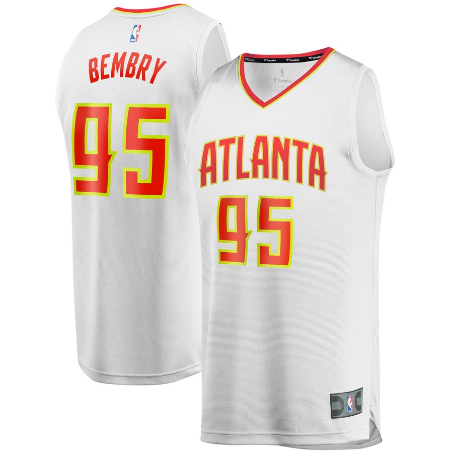 Deandre' Bembry Atlanta Hawks Fanatics Branded Youth Fast Break Replica Player Basketball Jersey - Association Edition - White