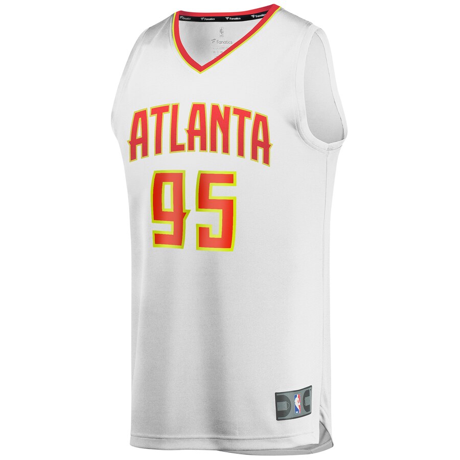 Alternative view of Deandre' Bembry Atlanta Hawks Fanatics Branded Youth Fast Break Replica Player Basketball Jersey - Association Edition - White