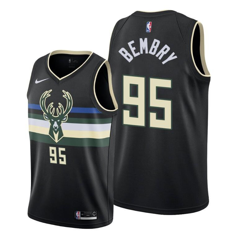 DeAndre' Bembry Milwaukee Bucks Statement Edition Basketball Jersey - Black - Men Basketball Jersey - JS342 